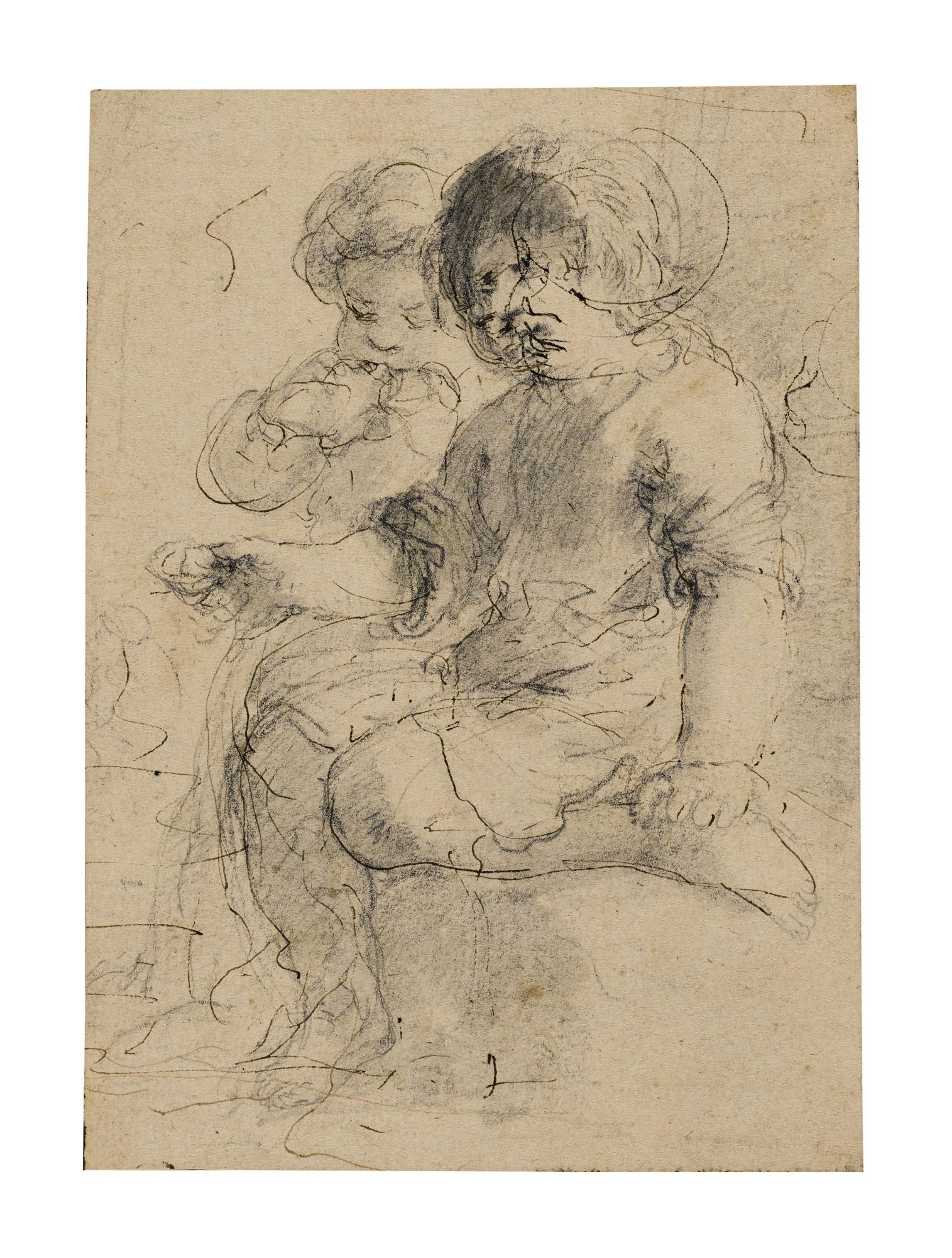 Stefano Della Bella - Two seated children
