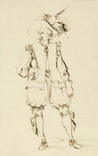 Stefano Della Bella - Un gentilhomme regardant vers la gauche