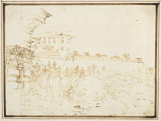 Stefano Della Bella - View of the Belvedere from the Pitti Palace, Florence