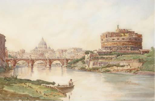 Stefano Donadoni - View of the Castel Sant\'Angelo, Rome