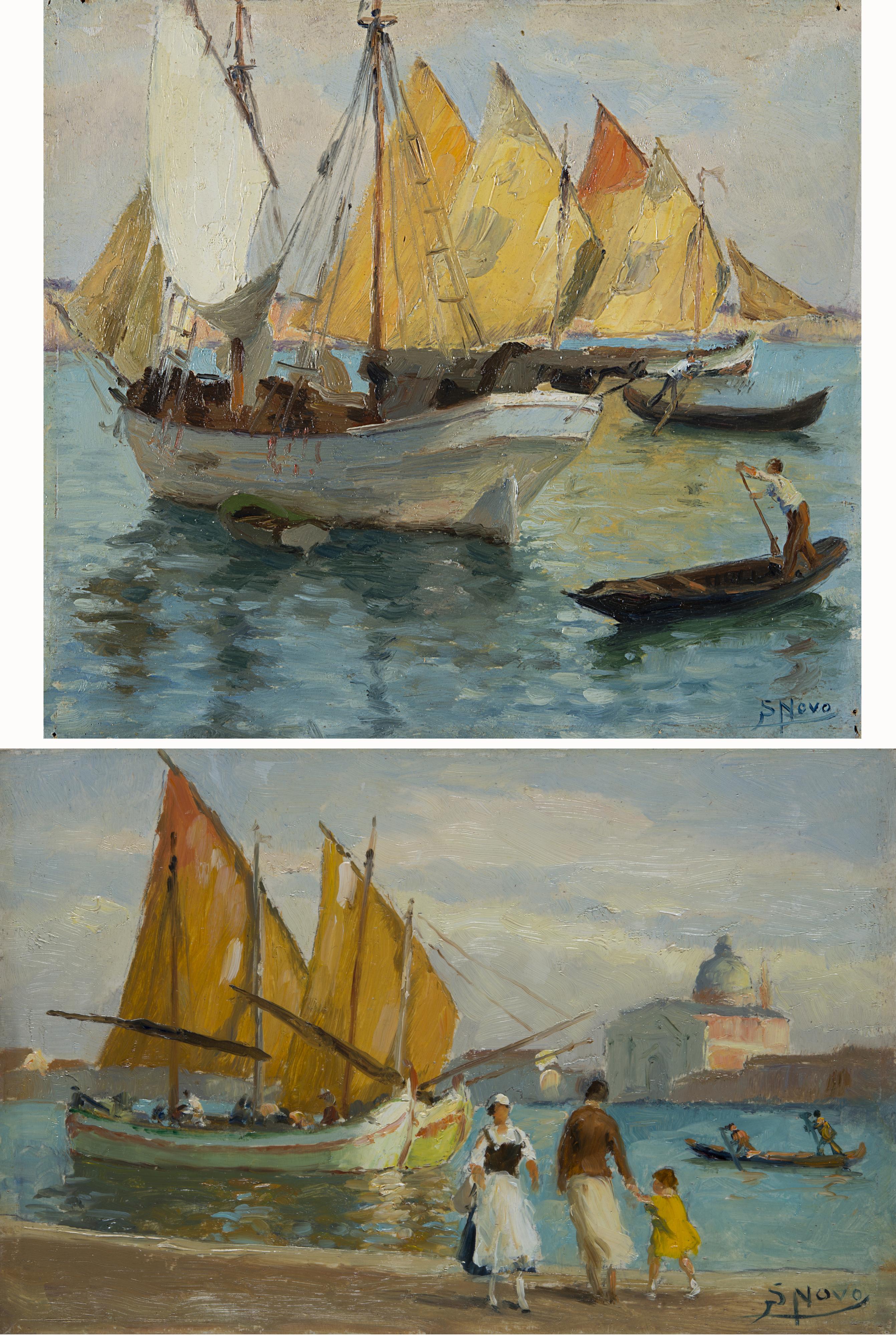 Stefano Novo - Barche in laguna