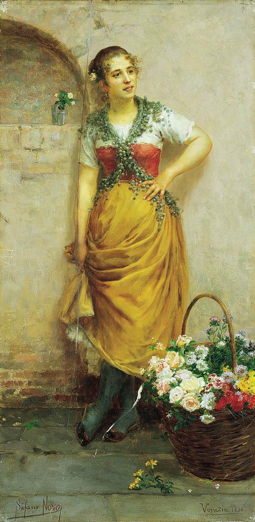 Stefano Novo - Giovane fioraia