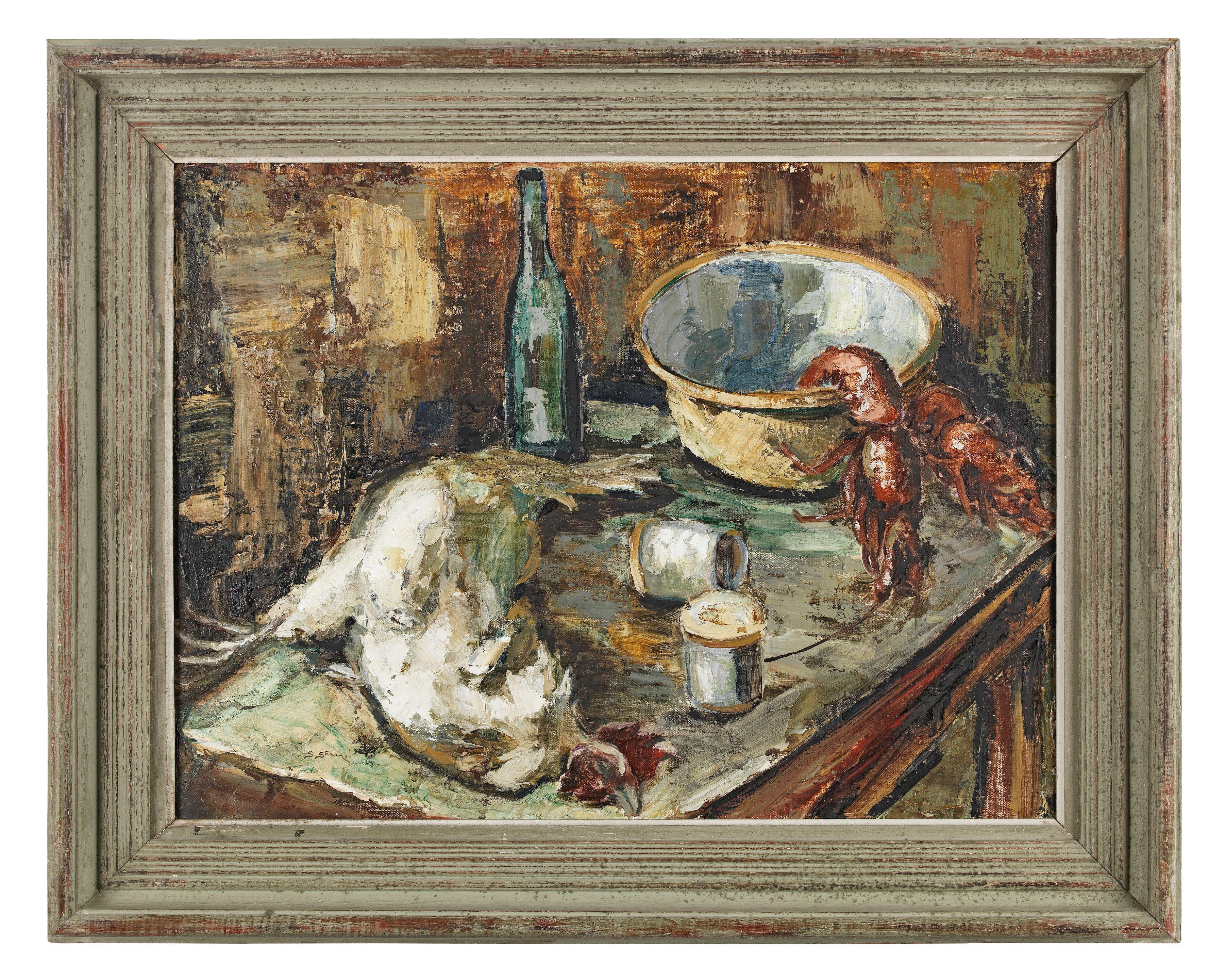 Stella Shawzin - Still life with a cockerel (framed)