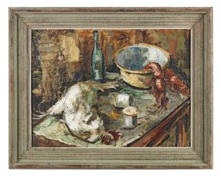 Stella Shawzin - Still life with a cockerel (framed)