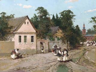 Stepan Fedorovich Kolesnikoff - Village Scene