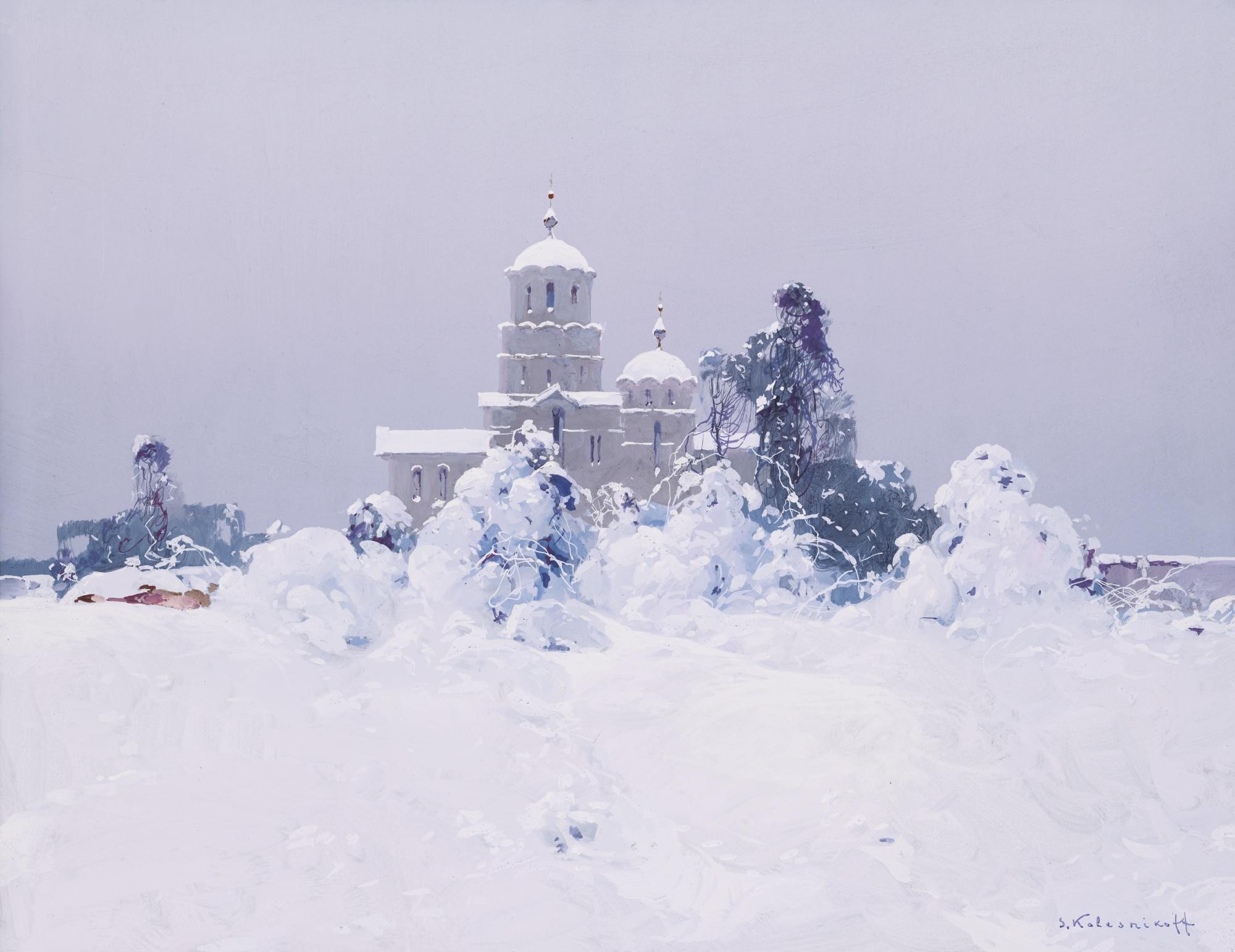 Stepan Fedorovich Kolesnikov - Church In The Snow