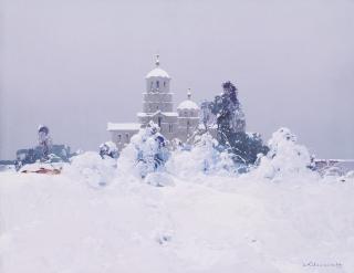 Stepan Fedorovich Kolesnikov - Church In The Snow