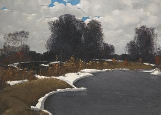 Stepan Fedorovich Kolesnikov - Lake In Early Spring