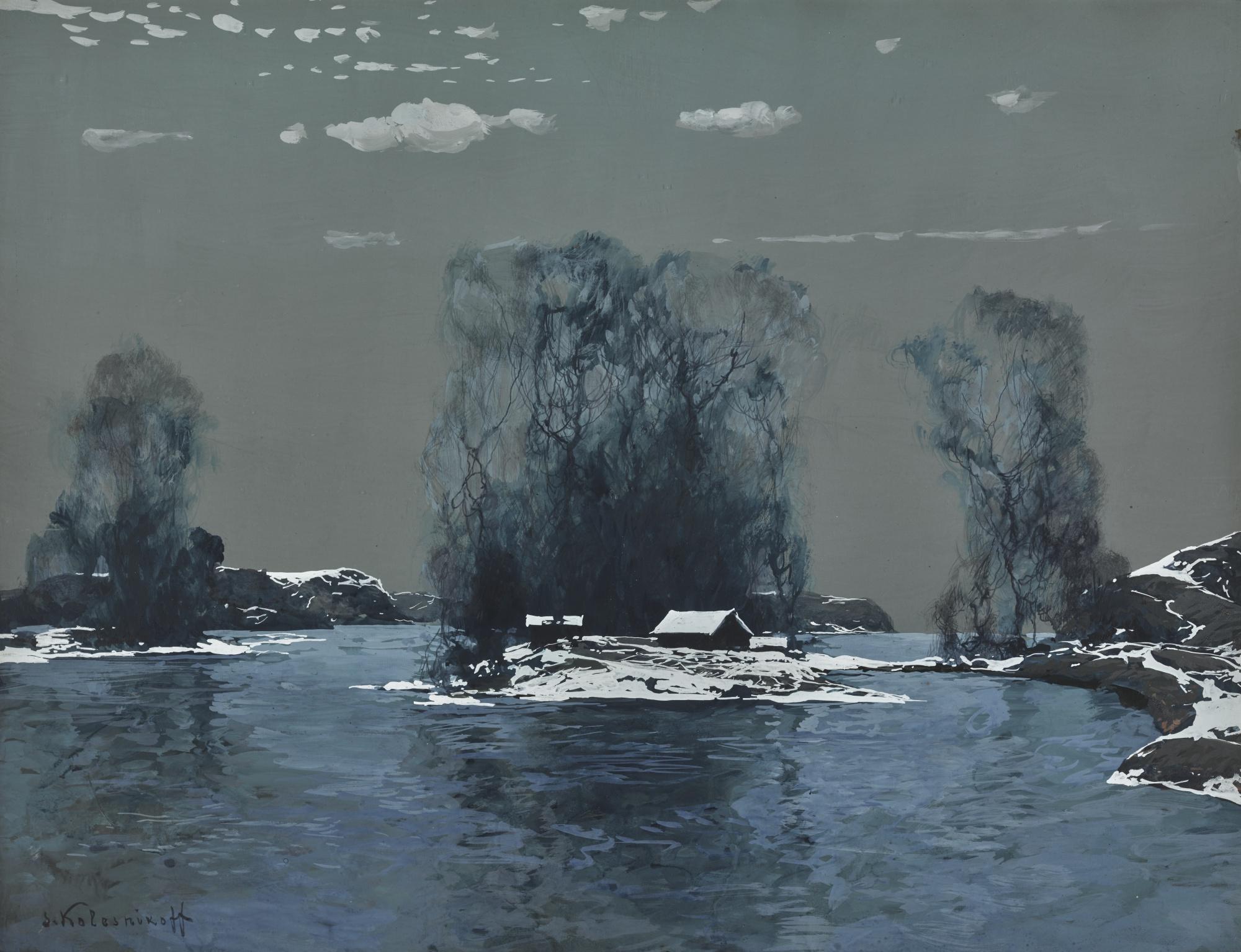 Stepan Fedorovich Kolesnikov - Lake In Winter