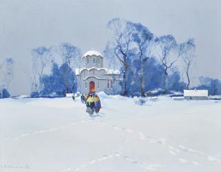 Stepan Fedorovich Kolesnikov - Returning from Church