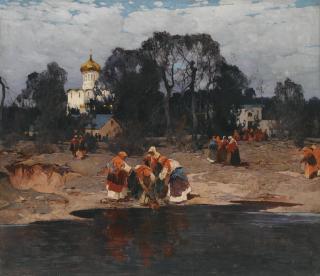 Stepan Fedorovich Kolesnikov - Women By A Lake