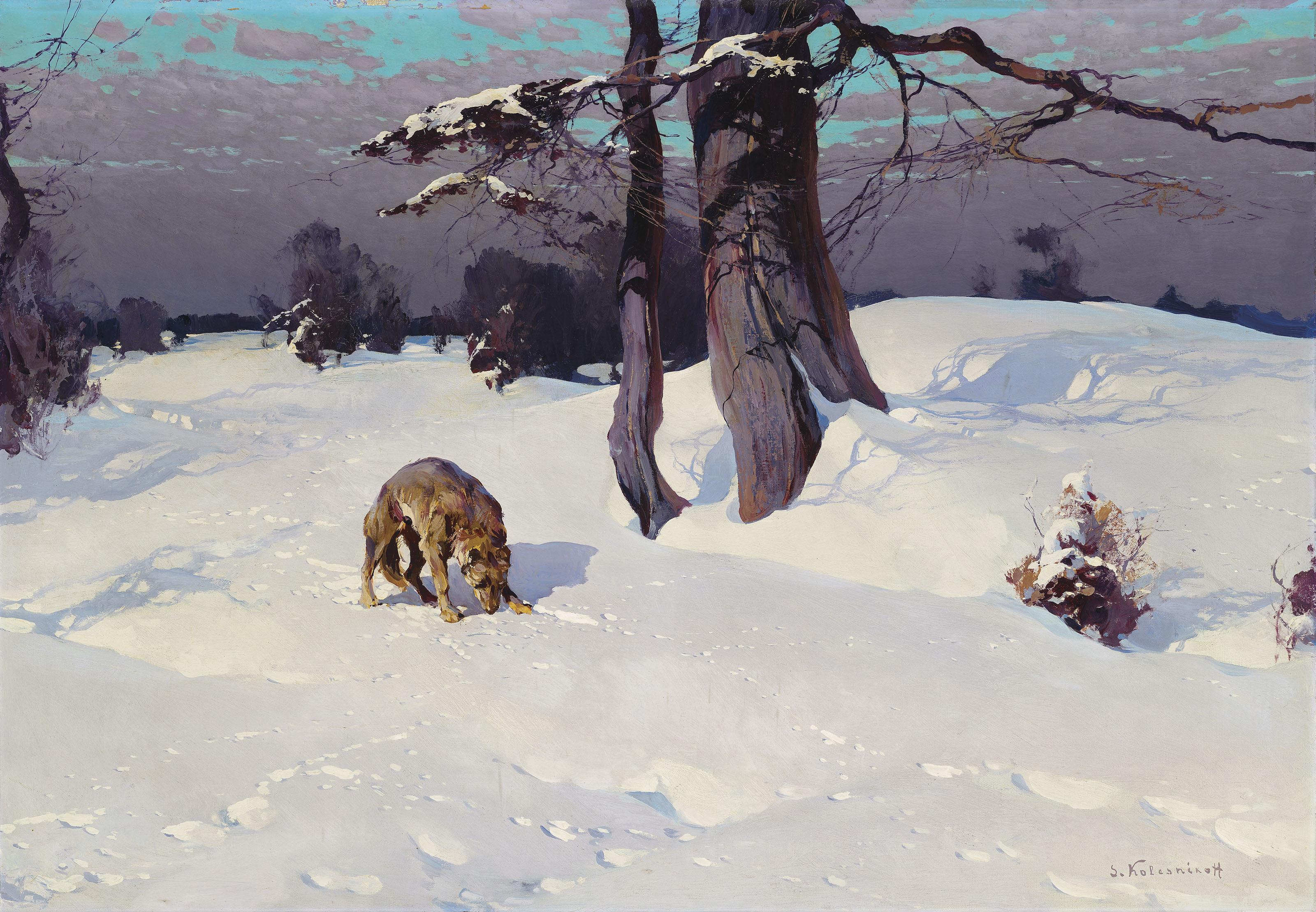 Stepan Kolesnikoff - Wolf in the snow