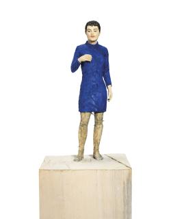 Stephan Balkenhol - Frau mit blauem Kleid (Woman with Blue Dress)