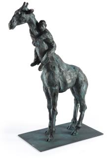 Stephan Balkenhol - Giraffe und Mann.