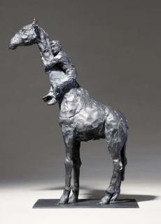 Stephan Balkenhol - Giraffe und Mann