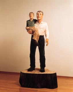 Stephan Balkenhol - Grosser Mann mit Kleinem Mann auf dem Arm