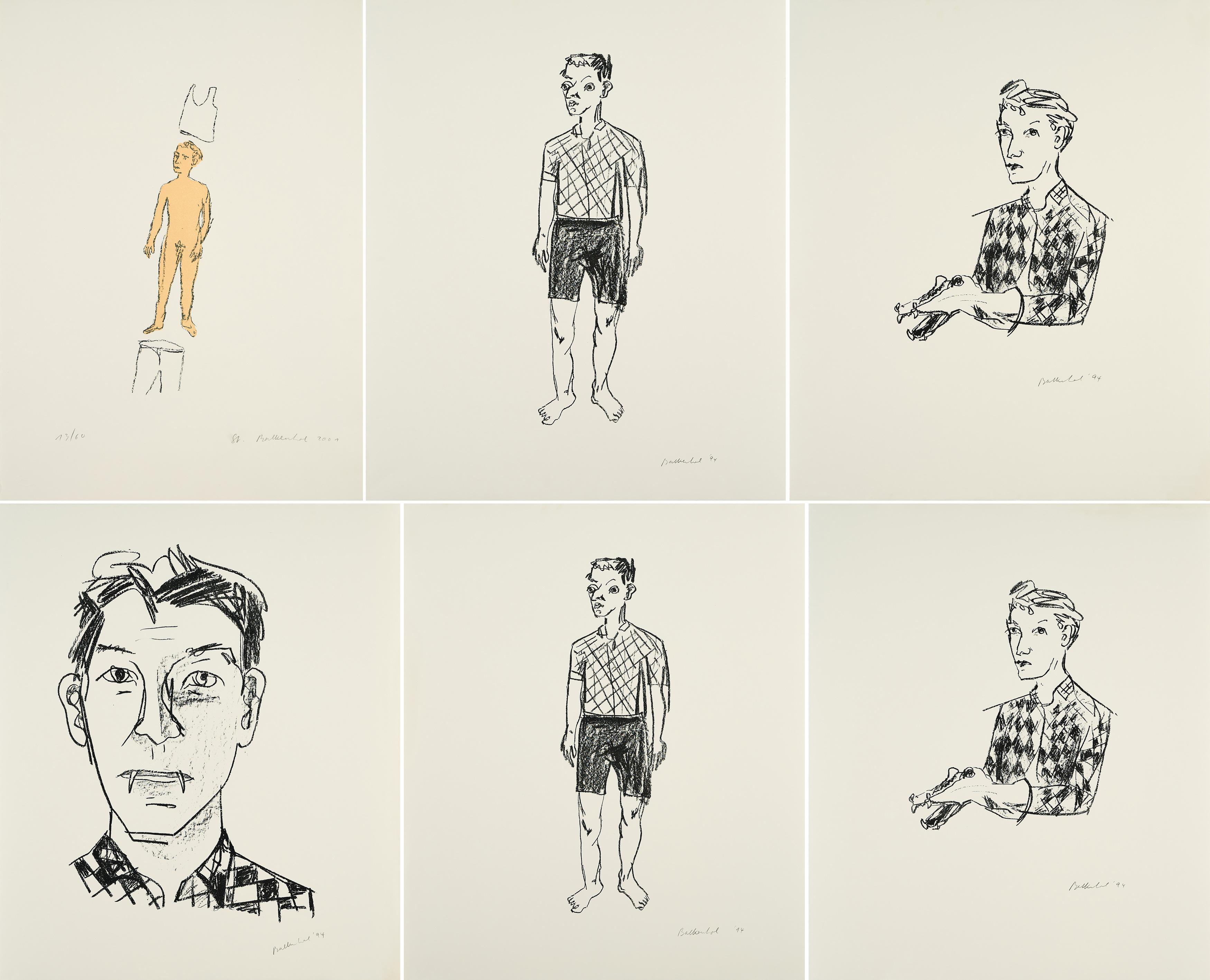 Stephan Balkenhol - Konvolut von 6 Druckgrafiken.