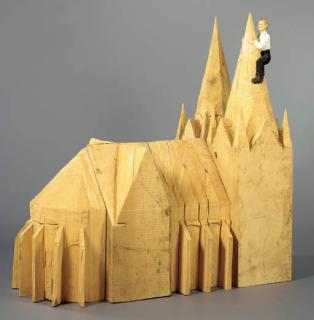 Stephan Balkenhol - Mann auf Kathedrale