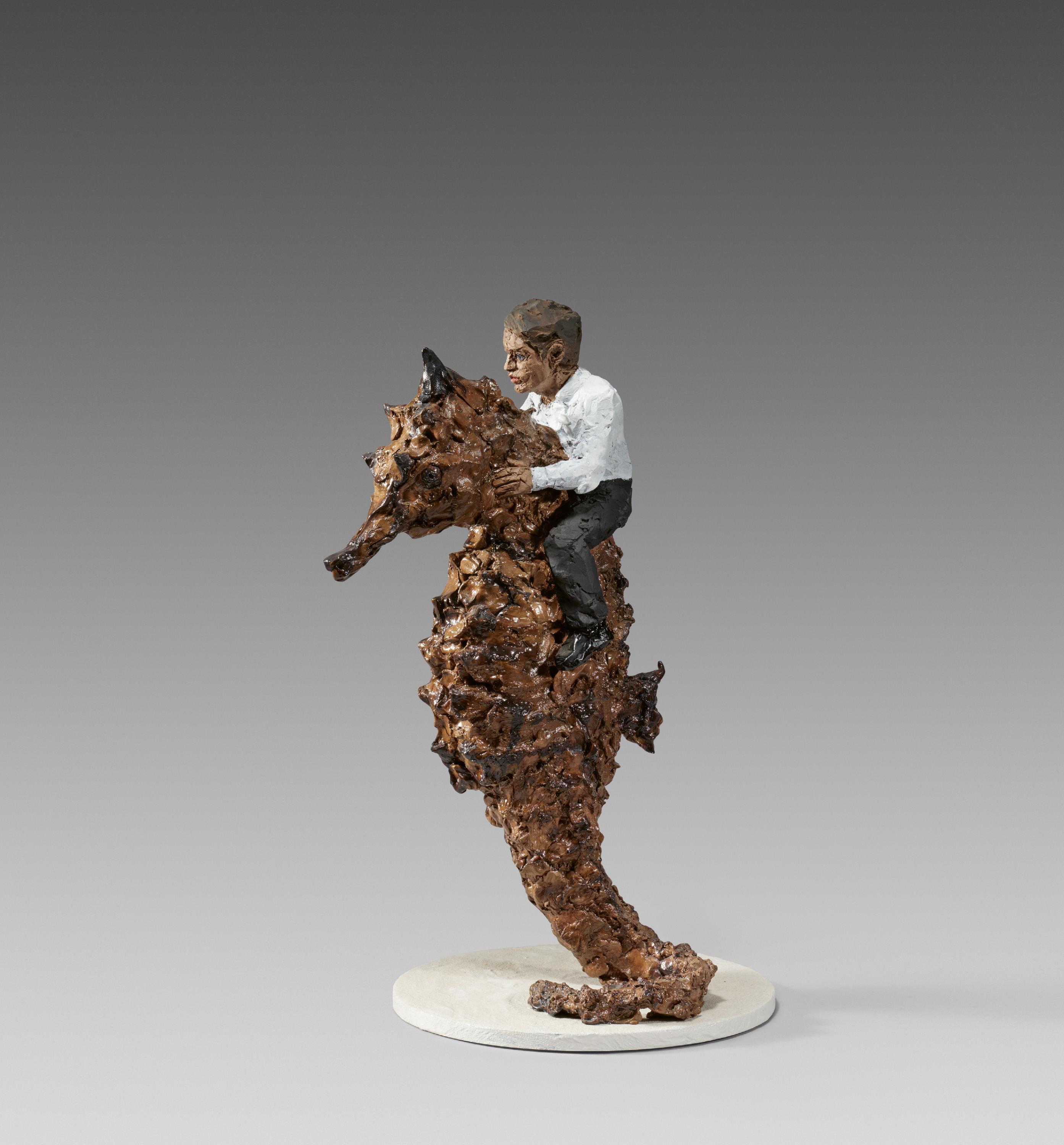 Stephan Balkenhol - Mann auf Seepferdchen.