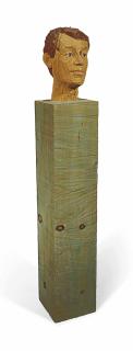 Stephan Balkenhol - Man\'S Head On A Column