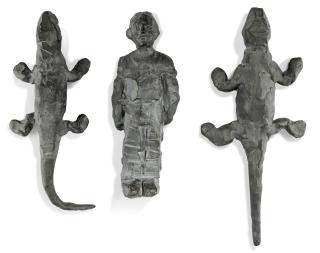 Stephan Balkenhol - Two Lizards and a Man