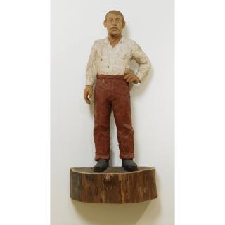 Stephan Balkenhol - Untitled (Man With Red Trousers)