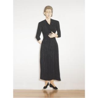 Stephan Balkenhol - Woman With Indigo Blue Dress