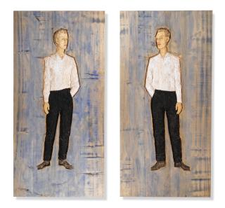 Stephan Balkenhol - Zwei Männer (diptyque)