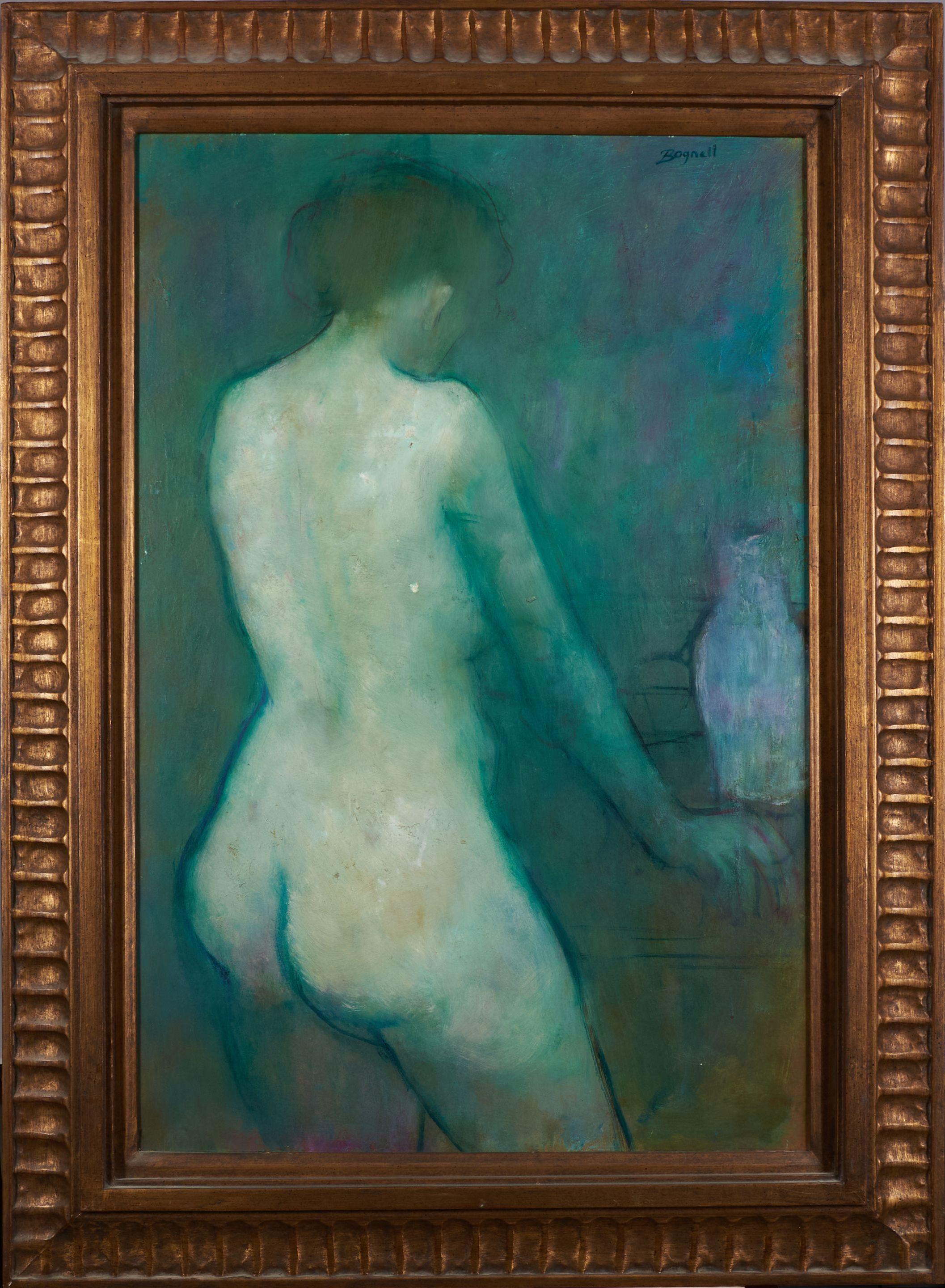 Stephen Bagnell - Blue Nude Near Vase