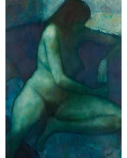 Stephen Bagnell - Blue Nude On Couch