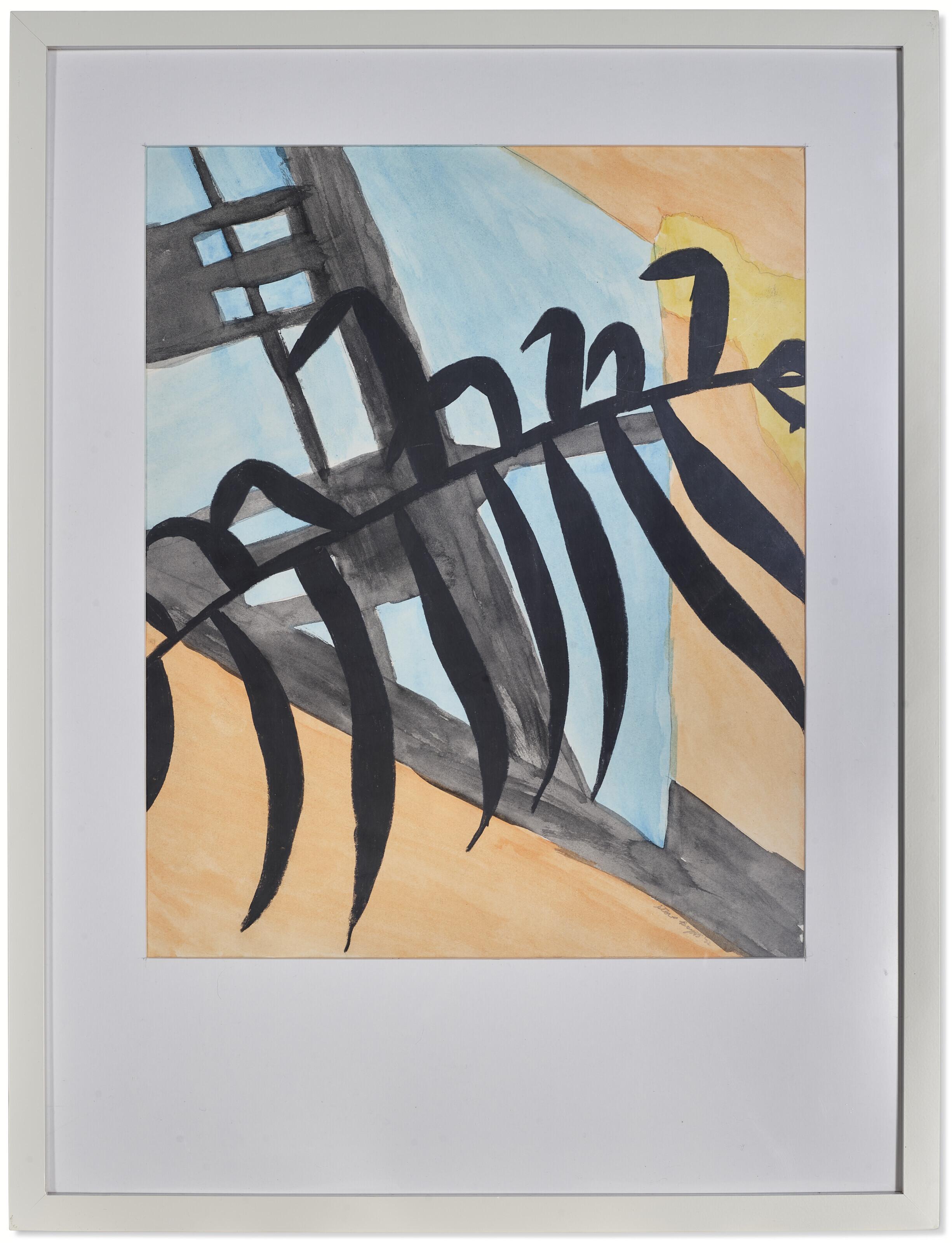 Stephen Bryant - Still Life with House Plant and Fire Escape