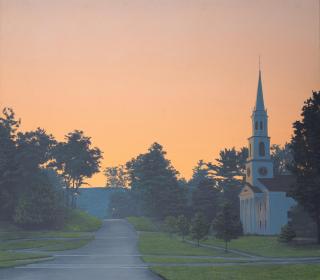 Stephen Hannock - Nocturne with New England Church