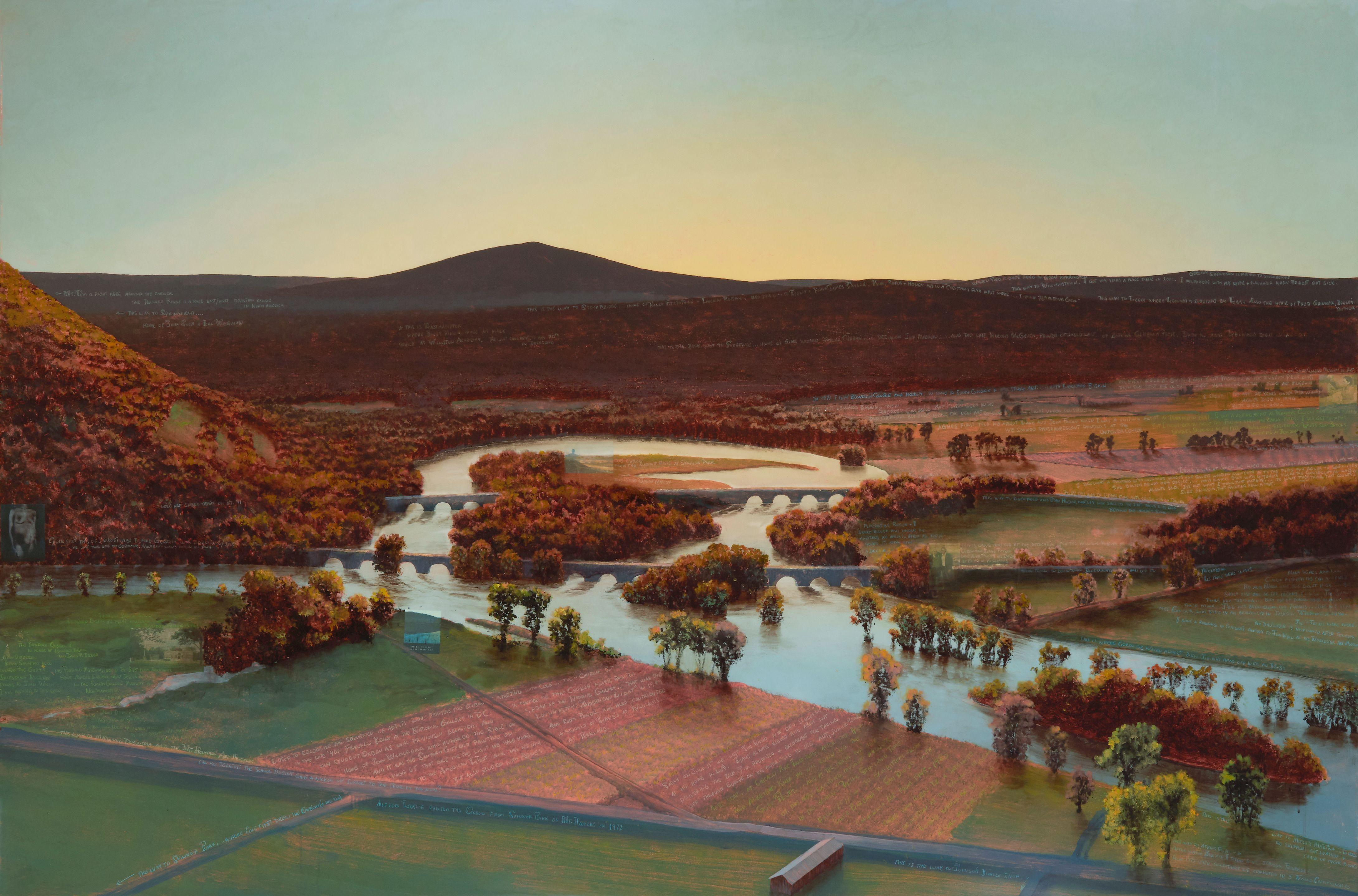 Stephen Hannock - The Oxbow, for Lane Faison with Betty and Agnes Mongan (Mass MoCA #147)