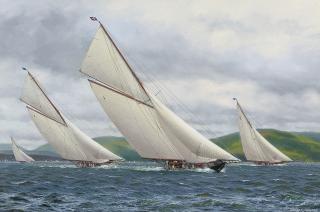Stephen J. Renard - Britannia, Lulworth, Cambria and Candida on the Clyde