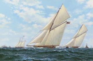 Stephen J. Renard - Vigilant and Valkyrie II in the 1893 America\'s Cup