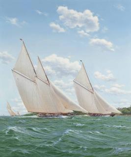 Stephen J. Renard - Westward and Britannia leading the pack off Norris Castle, Isle of Wight