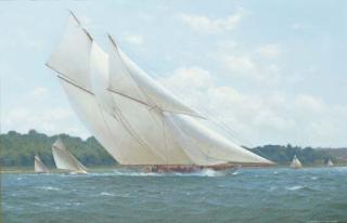 Stephen J. Renard - Westward racing off Cowes, 1930