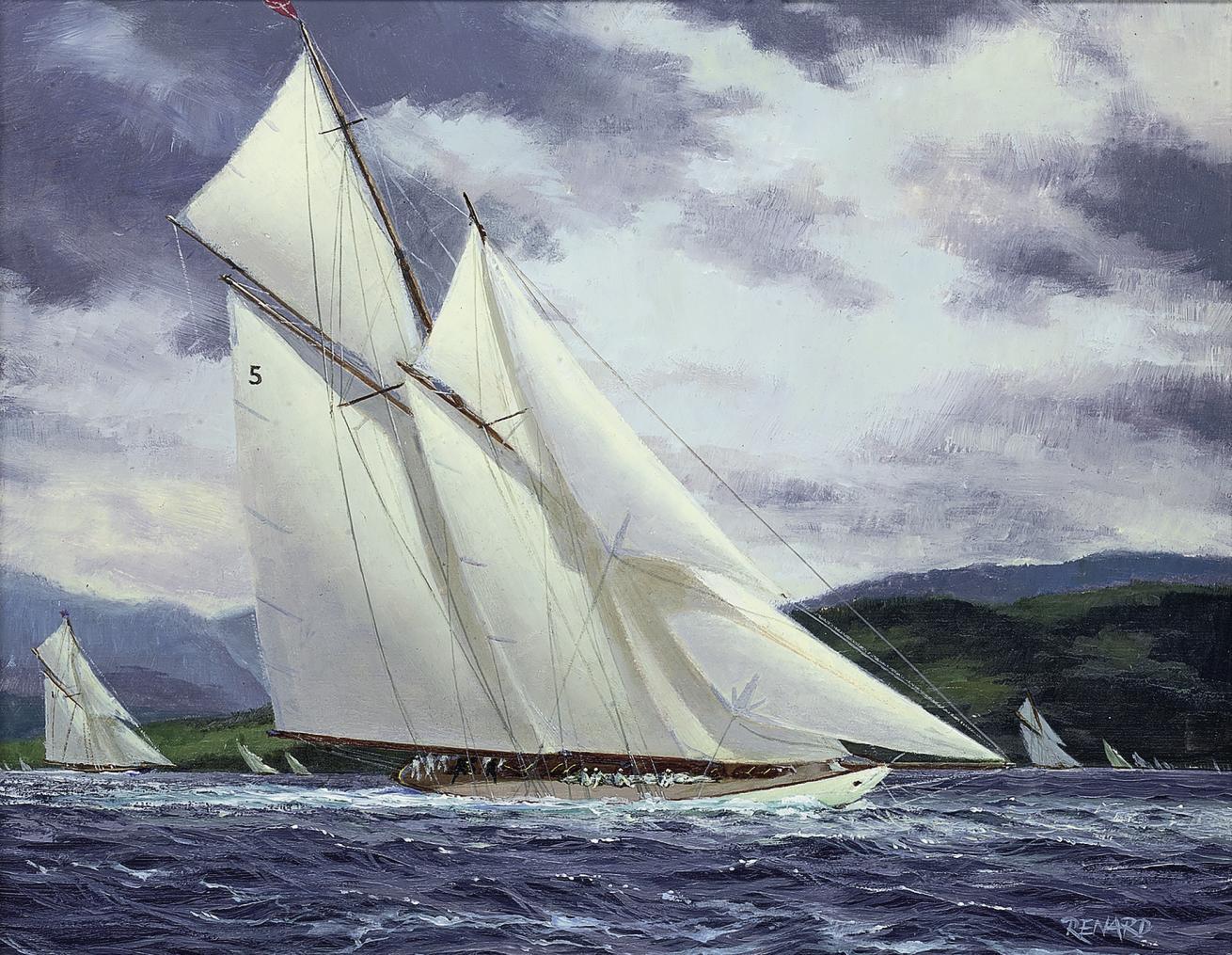 Stephen J. Renard - Westward racing on the Clyde, 1930
