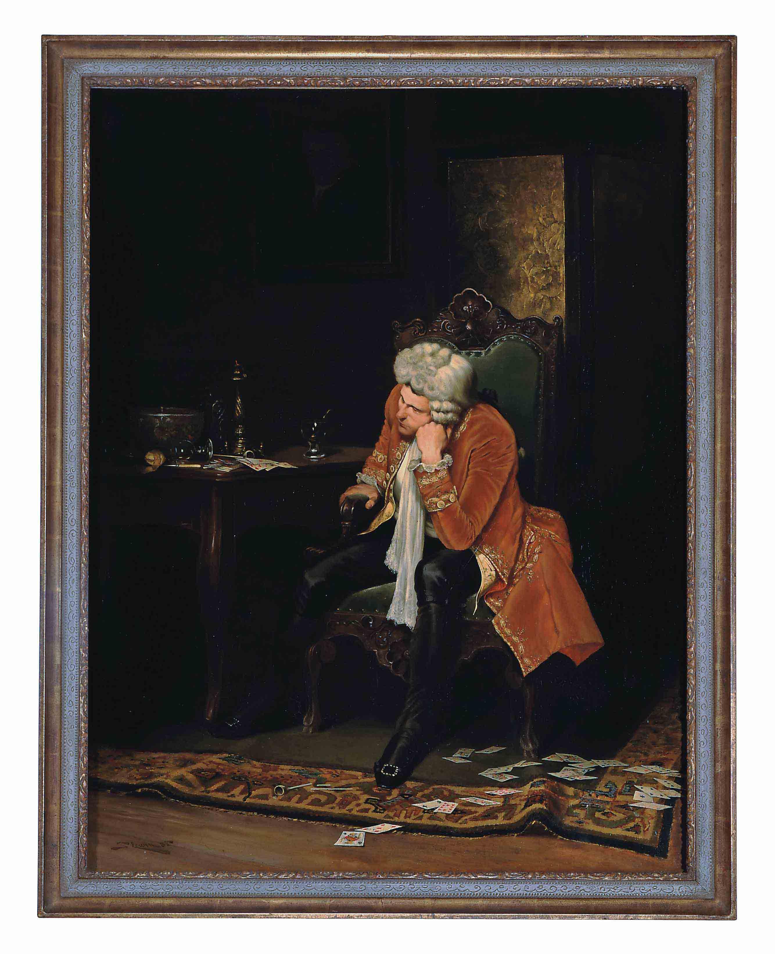 Stephen Lewin - A gentleman seated at a card table
