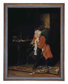 Stephen Lewin - A gentleman seated at a card table