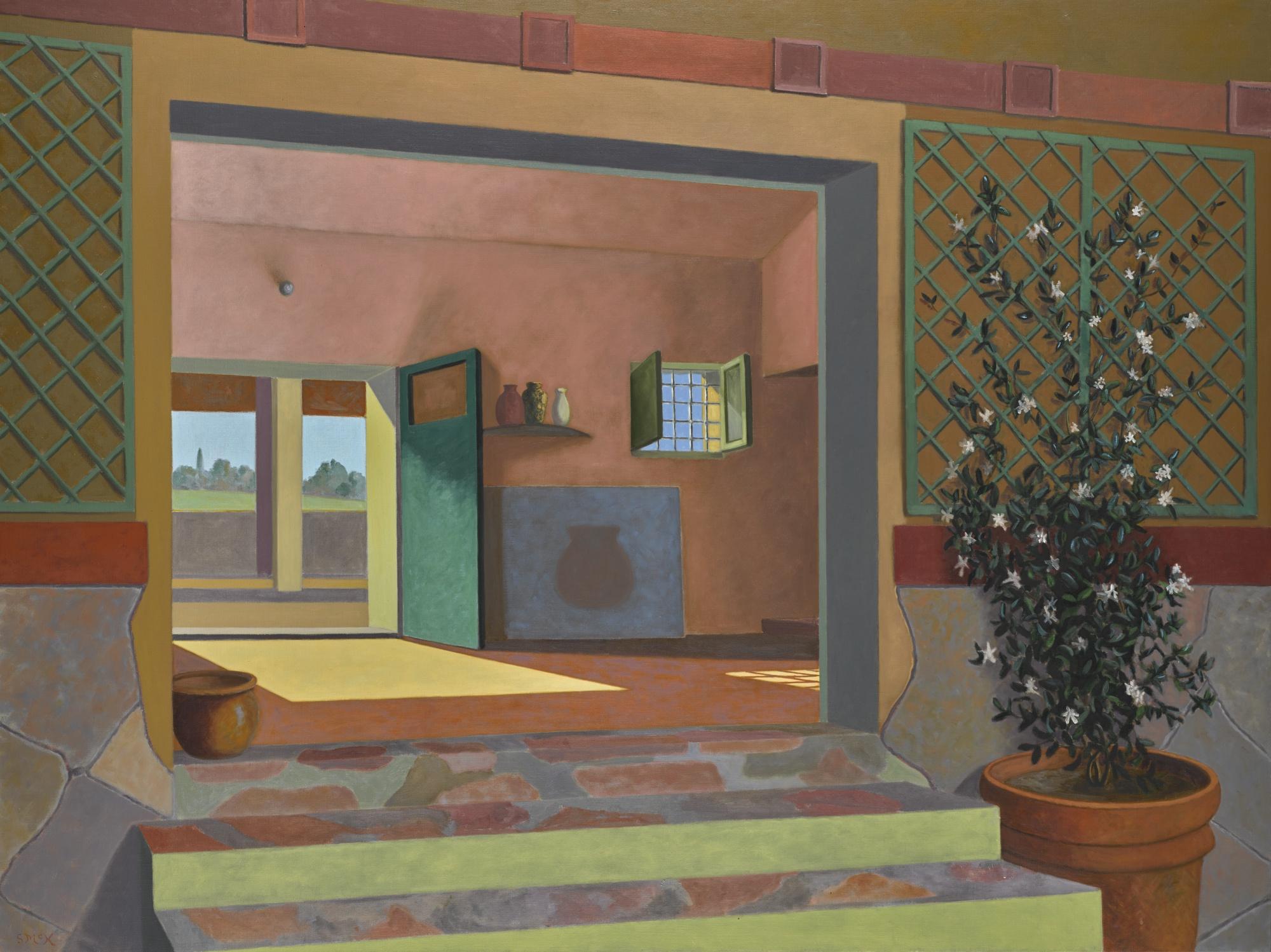 Stephen McKenna, P.R.H.A. - Studio Entrance With Jasmine