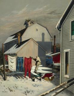 Stevan Dohanos - Frozen Laundry