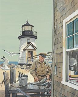 Stevan Dohanos - Lighthouse Keeper, Brant Point