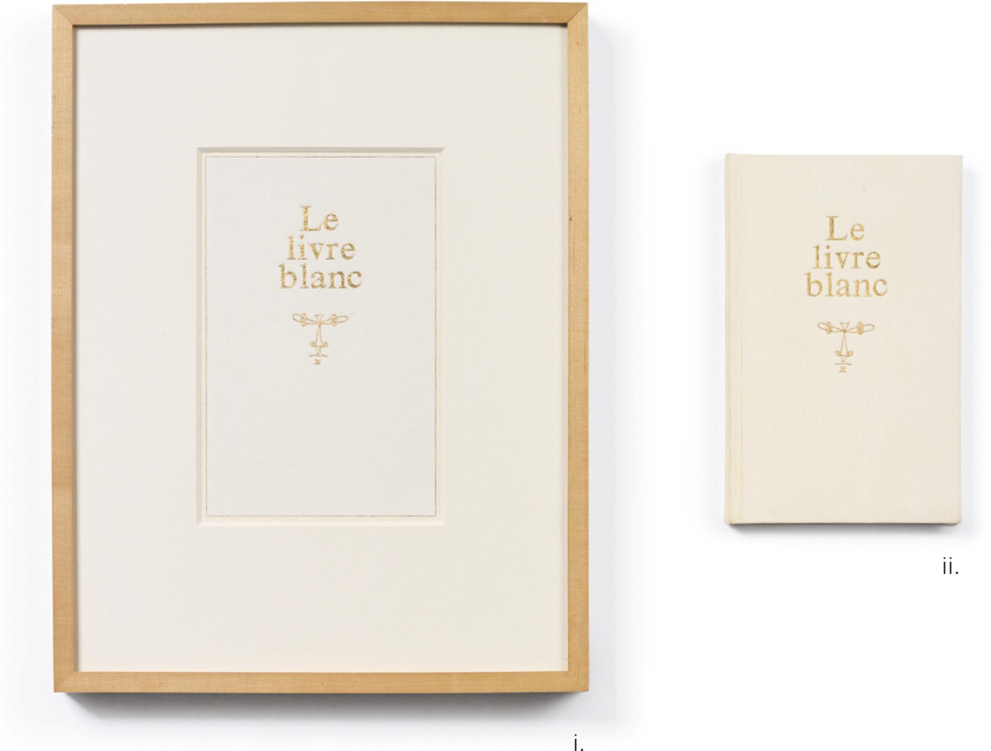 Steve Wolfe - Untitled (Study For Le Livre Blanc); Untitled (Le Livre Blanc) [Two Works]