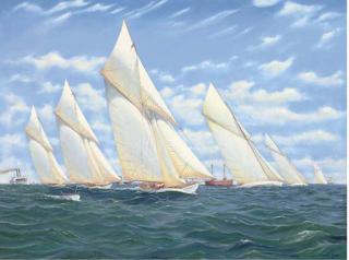 Stewart Joyce - America\'S Cup, 1901:  Columbia (Ii) Off Sandy Hook