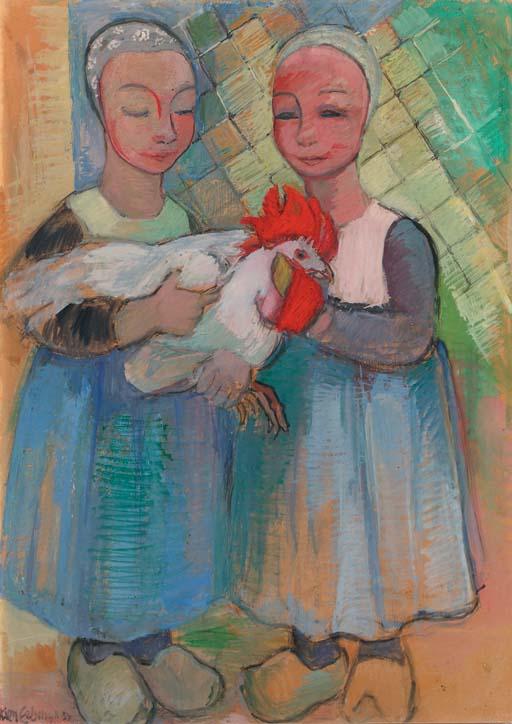 Stien Eelsingh - Staphorster children with rooster