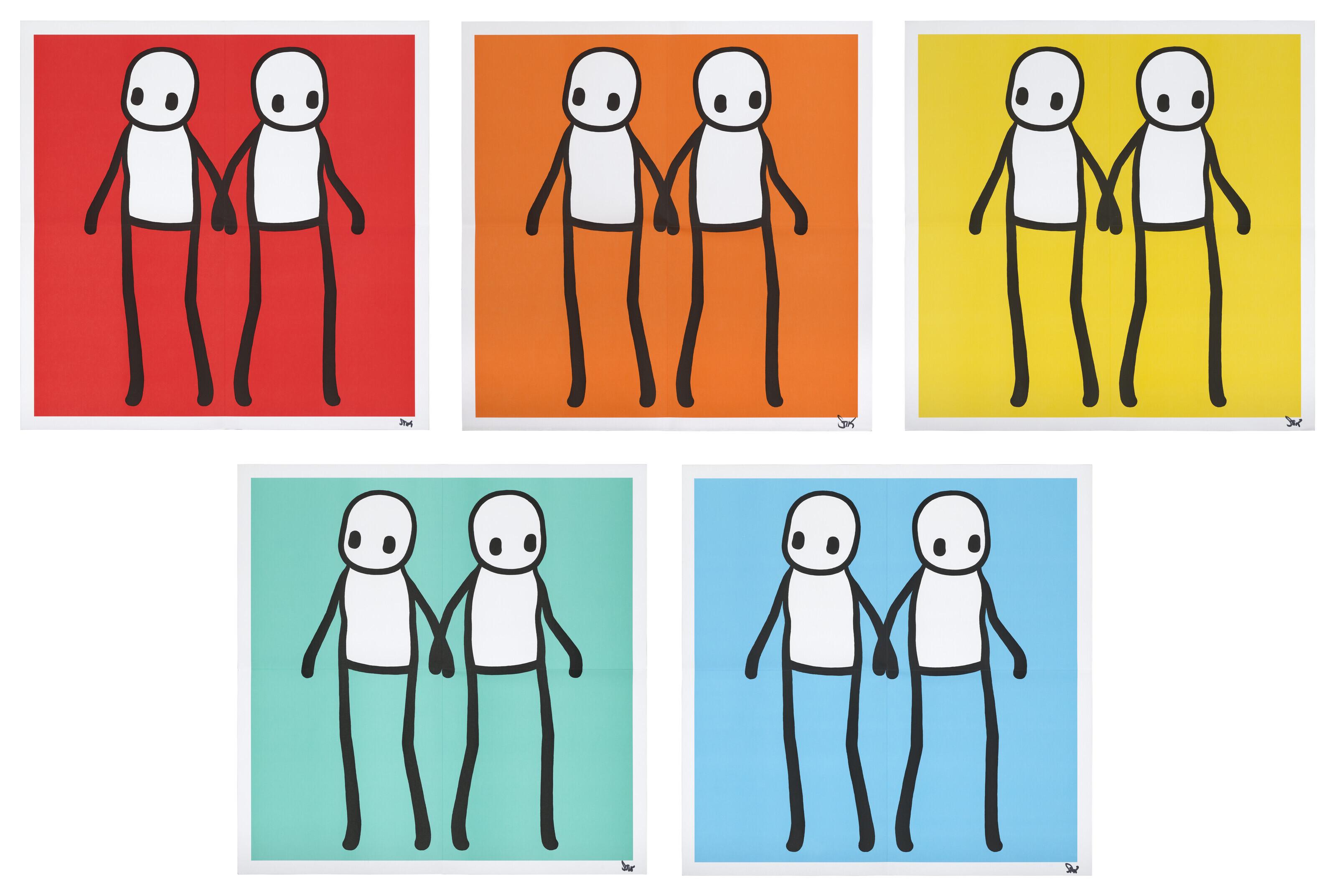 Stik - Holding Hands (Red, Orange, Yellow, Teal & Blue)
