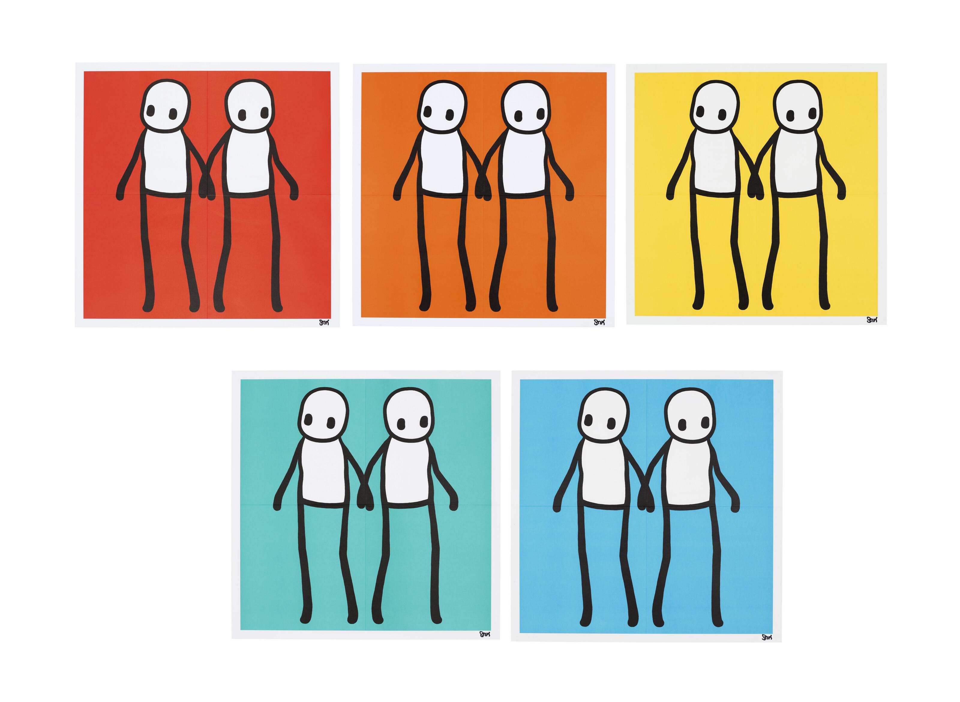 Stik - Holding Hands (Red, Orange, Yellow, Teal & Blue)