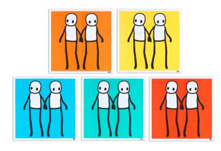 Stik - Holding Hands (Red, Yellow, Orange, Blue & Teal)