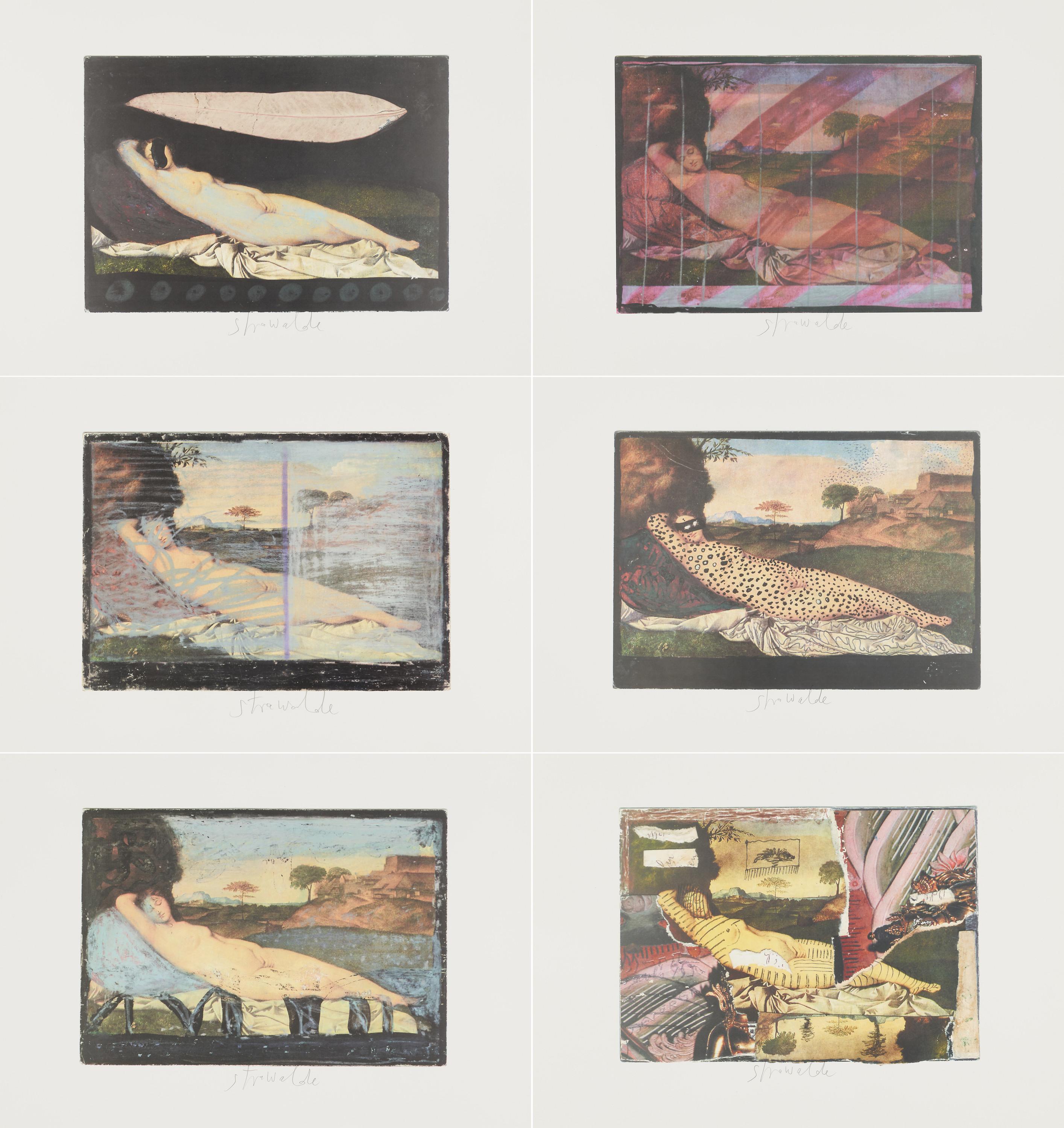 Strawalde - Konvolut von 6 Druckgrafiken (Aus: Schlummernde Venus).